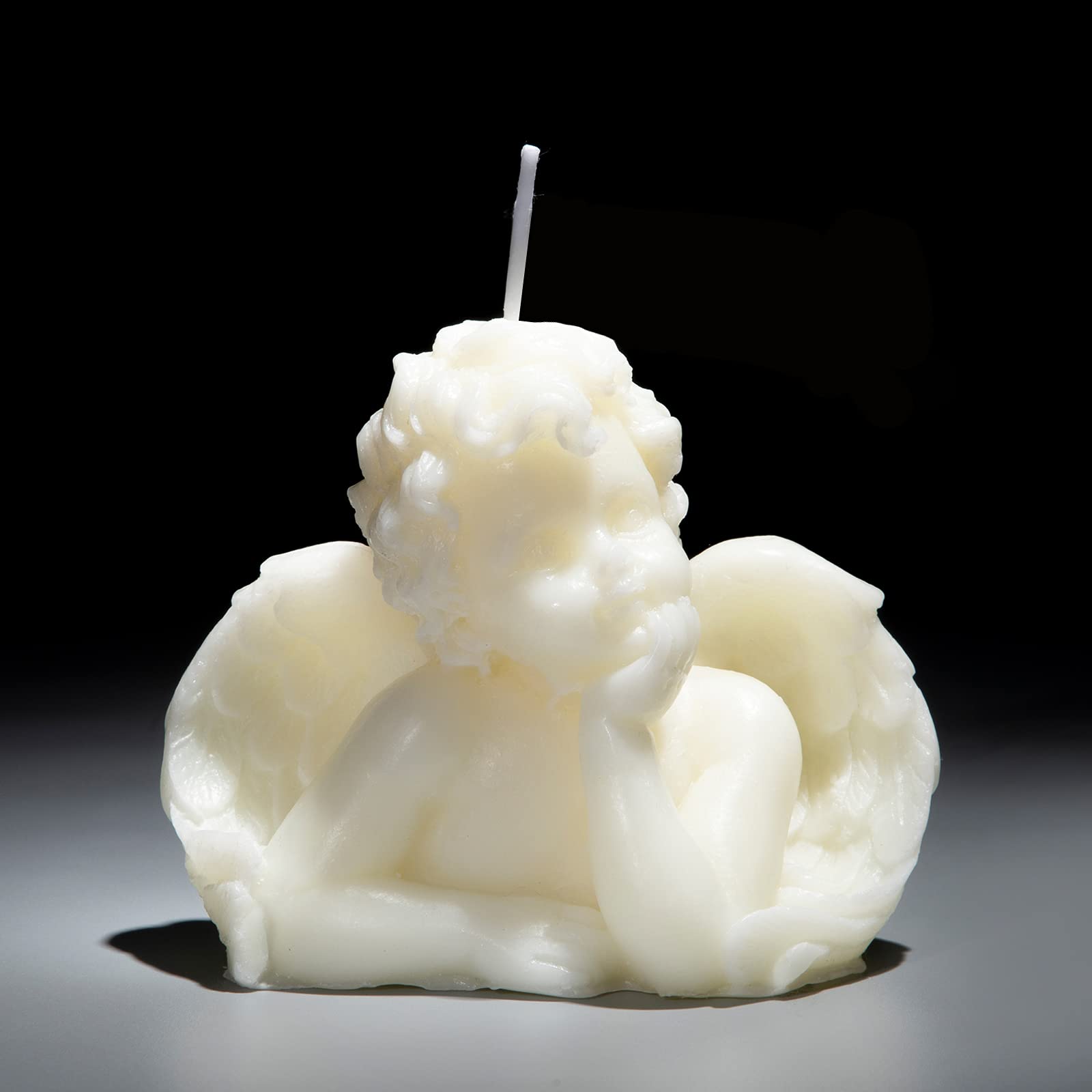 Nuanchu 2 Pieces Angel Candle Soy Scented Candle Wax Vegan Candle Cute Decorative Candle White Angel Candle Cake Candle Handmade