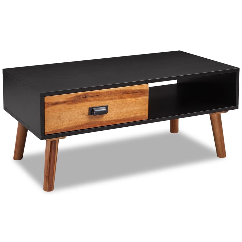 vidaXL Solid Acacia Wood Coffee Table 35.4"x19.7"x15.7"