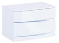 HomeRoots 16.5 Exquisite White High Gloss Nightstand