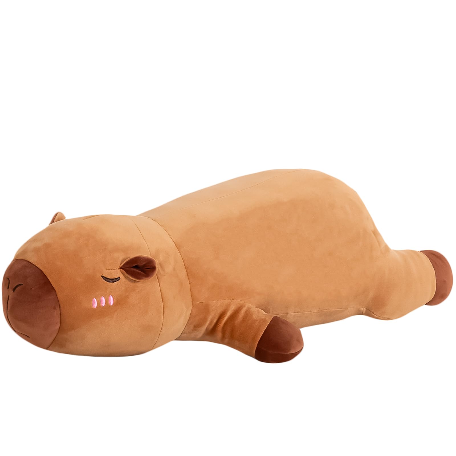 FFxiong 24 Inch Capybara Stuffed Animal Large Soft Plush Toy Pillow Cute Plushies Kapibala Big Doll Gift for Kids Boys Girls Bir