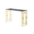 Best Master Mallory Stainless Steel And Smoked Glass Console Table In Silver