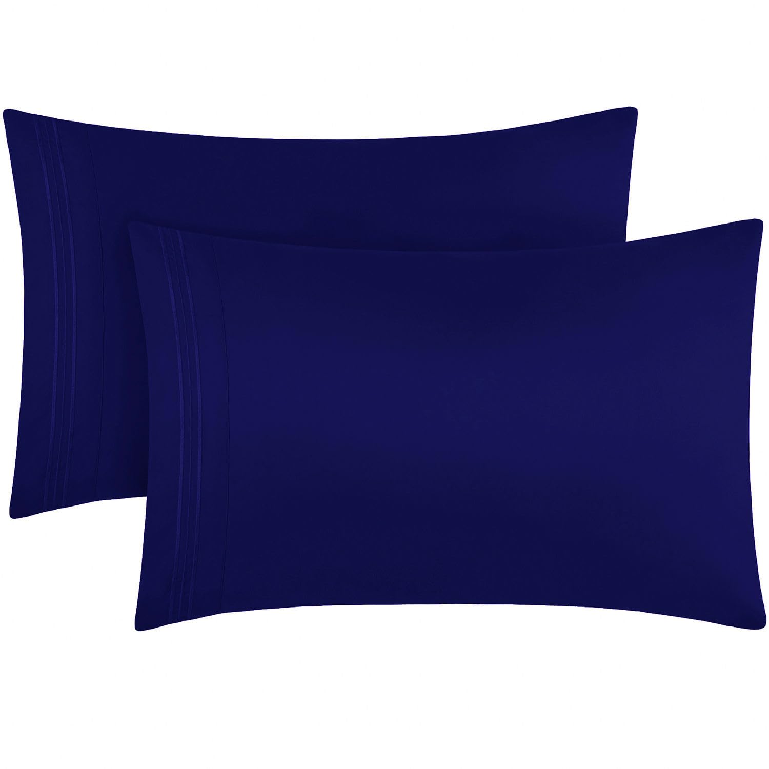 Mellanni Pillow Cases - Luxury, Extra Soft, Cooling Pillow Covers - 2 Pc Iconic Collection Pillowcases - Envelope Closure (King 20'X40', Royal Blue)