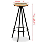 vidaXL Bar Stools 4 pcs Solid Reclaimed Wood