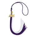 Endea Graduation Double Color Tassel with Gold Date Drop (Purple/White, 2021)