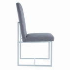 Jackson Floating Dining Chairs Grey and Polished Chrome (Set of 2) 107143