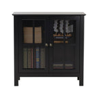American Furniture Classics 22601 Glass Door Cabinet, Painted Black