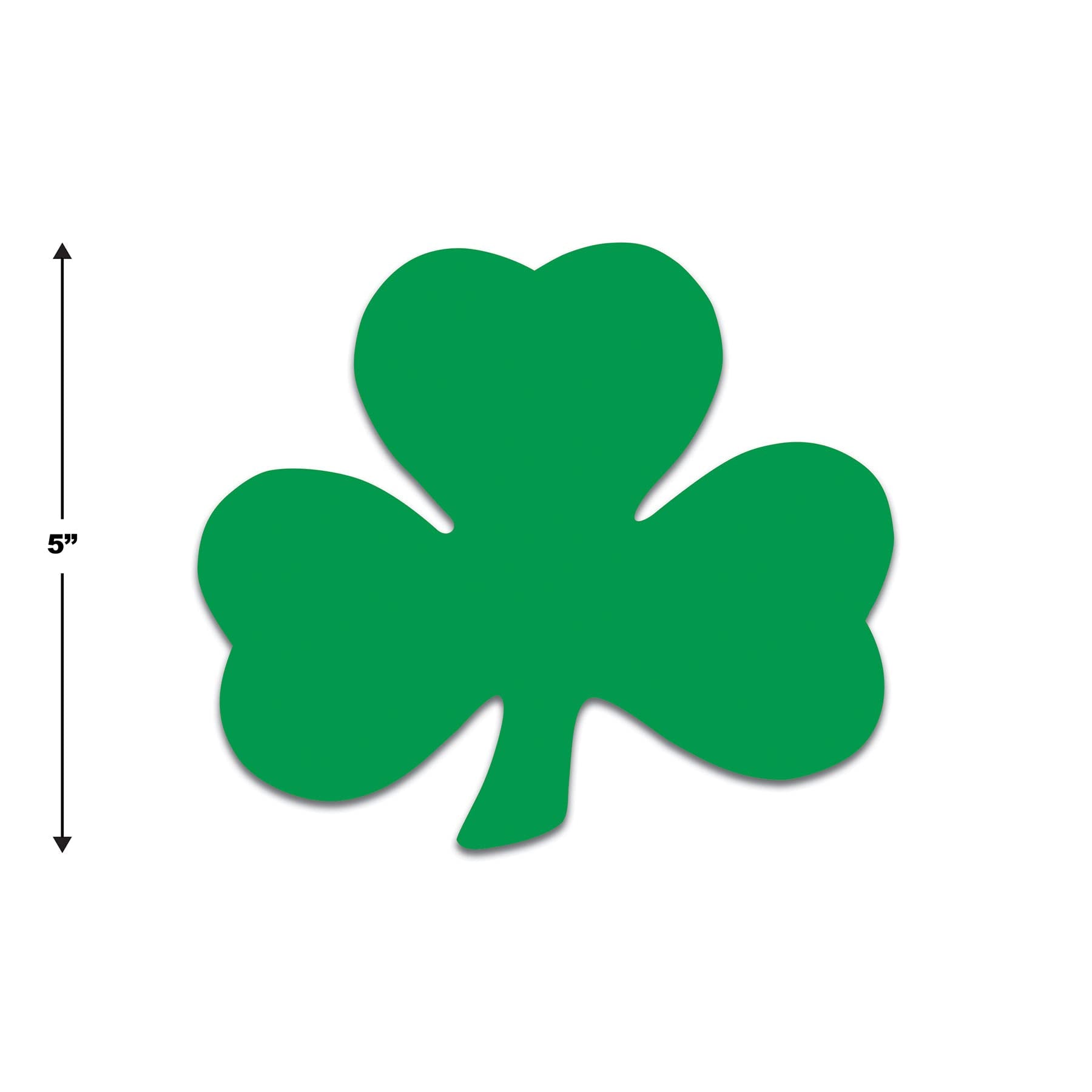 Beistle Printed Shamrock Cutouts 5" Green Paper 60 Pack