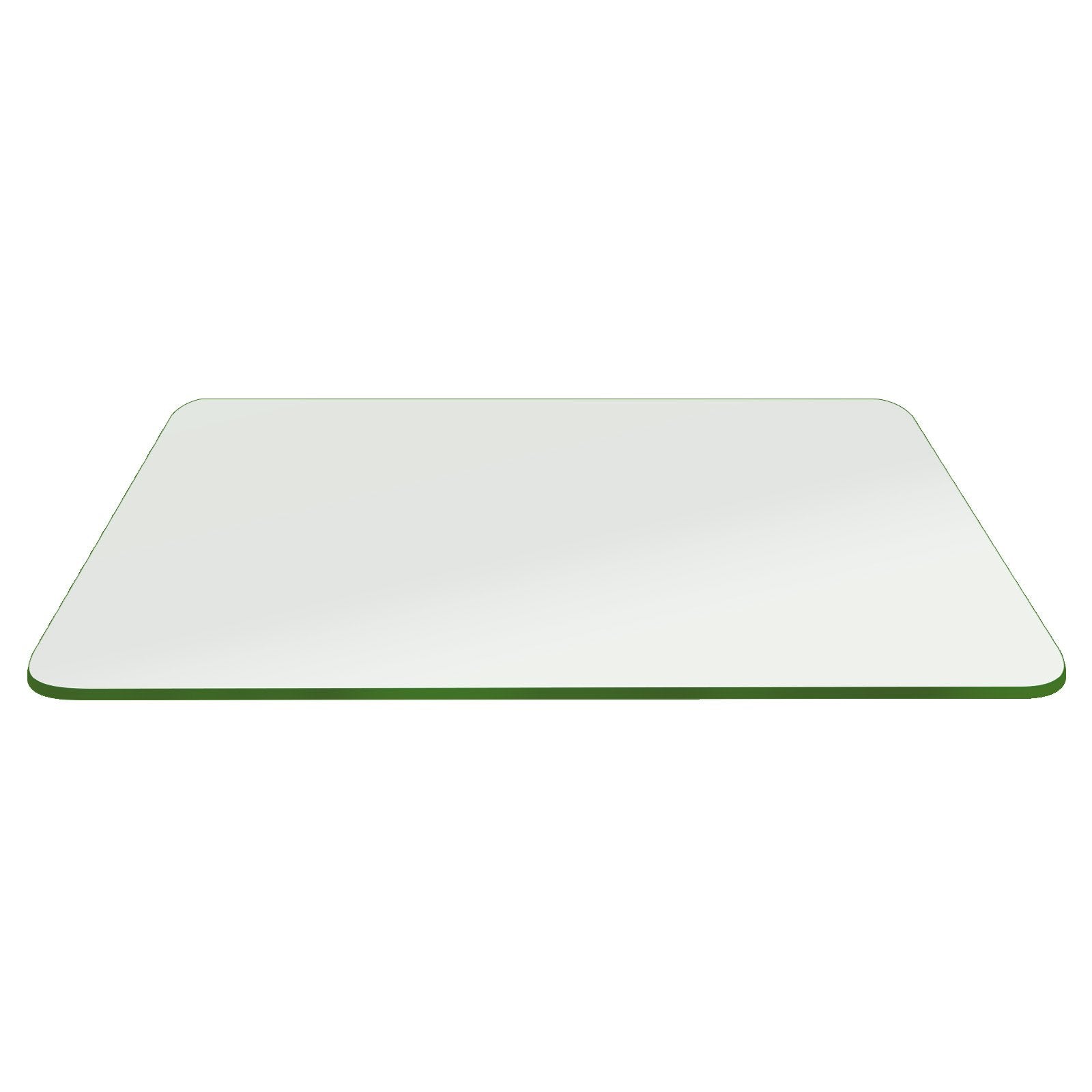 Fab Glass and Mirror Rectangle Tempered Glass Table Top, 20 x 36, Clear
