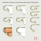 Haute Decor The Original Mantleclip - 4 Pack (Oil-Rubbed Bronze) - Hang Christmas Stockings Safely And Securely From Mantels Up