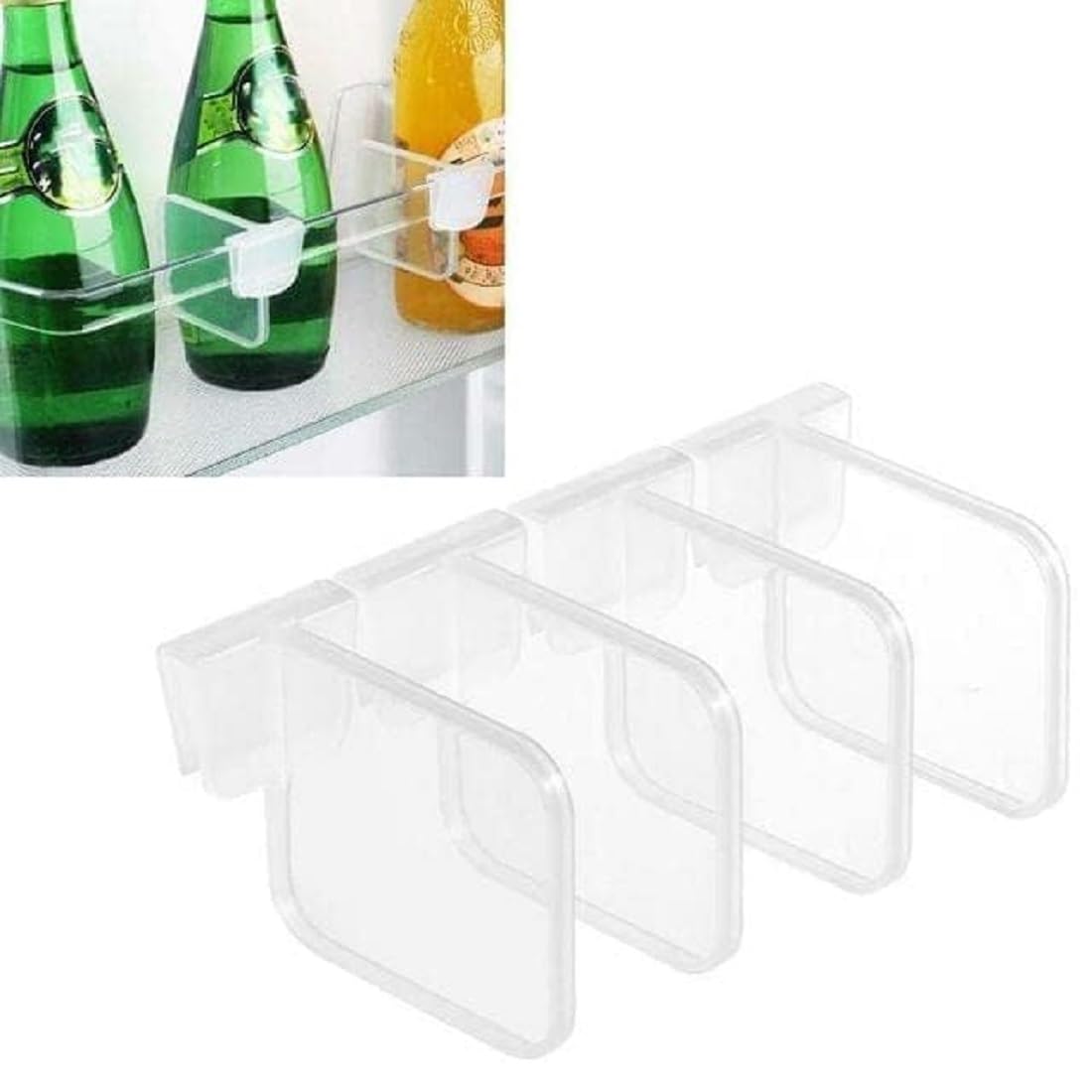 Emcapt Kitchen Refrigerator Internal Drawer Shelf Divider Clip Expandable Fridge Drawers Storage Partition Clips Storage Organiz