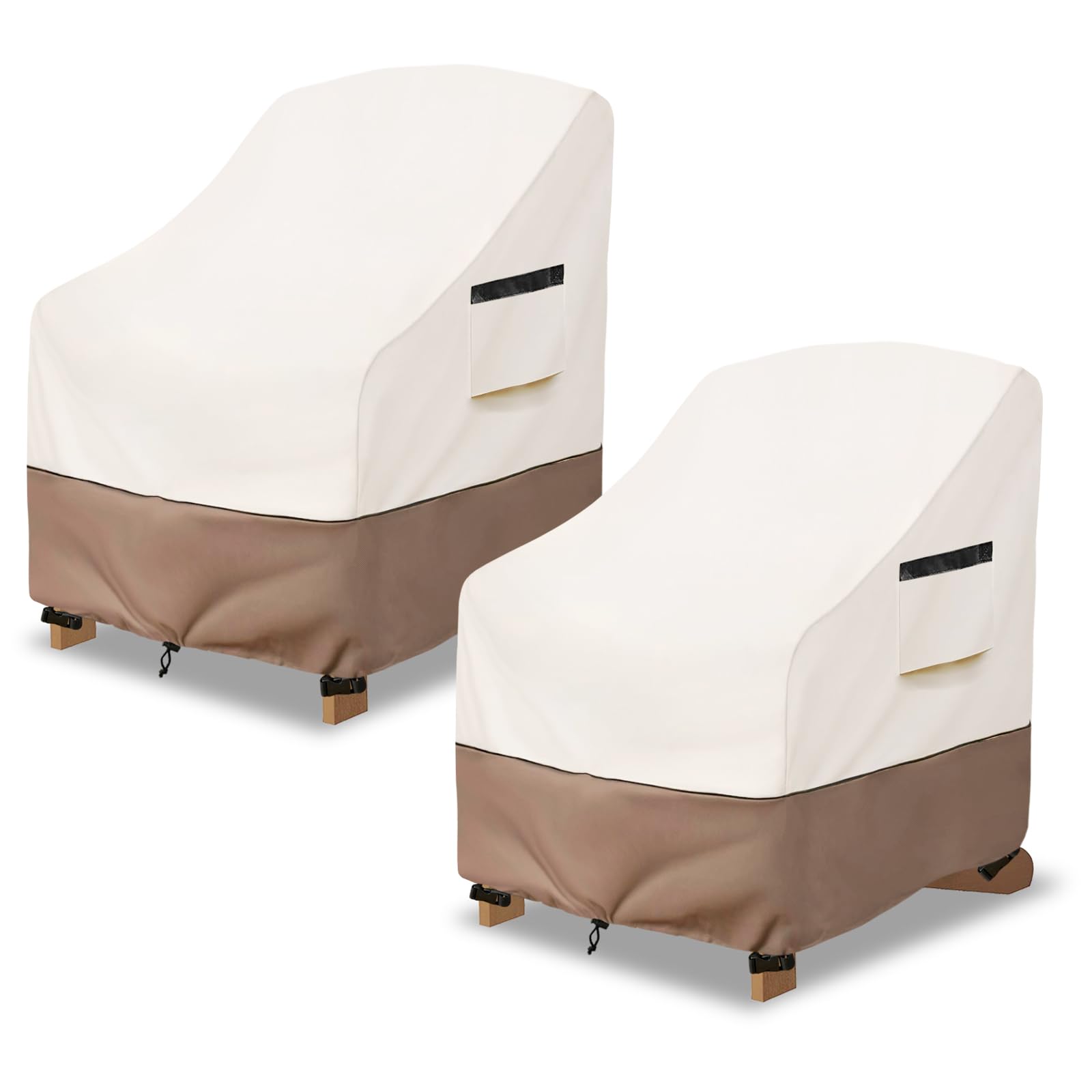 SoloToo Adirondack Chair Covers Waterproof Heavy Duty Patio Furniture Covers, 34W x 37D x 36H Inches Outdoor Chair Cover 2 Pack 