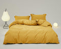 Houseri Mustard Yellow Comforter Set Twin Dark Yellow Bedding Twin Comforter Sets For Girls Yellow Comforters Toddler Boys Musta