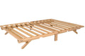 KD Frames Fold Platform Bed - Full Bed Frame - Unfinished Wood Bed Frame - Full Size Folding Bed - Natural, Minimalist Bed - Eas