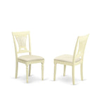 East West Furniture ANPL3-WHI-C 3 Piece Dining Table Set for Small Spaces Contains a Round Kitchen Table with Pedestal and 2 Linen Fabric Kitchen Dining Chairs, 36x36 Inch, Buttermilk & Cherry