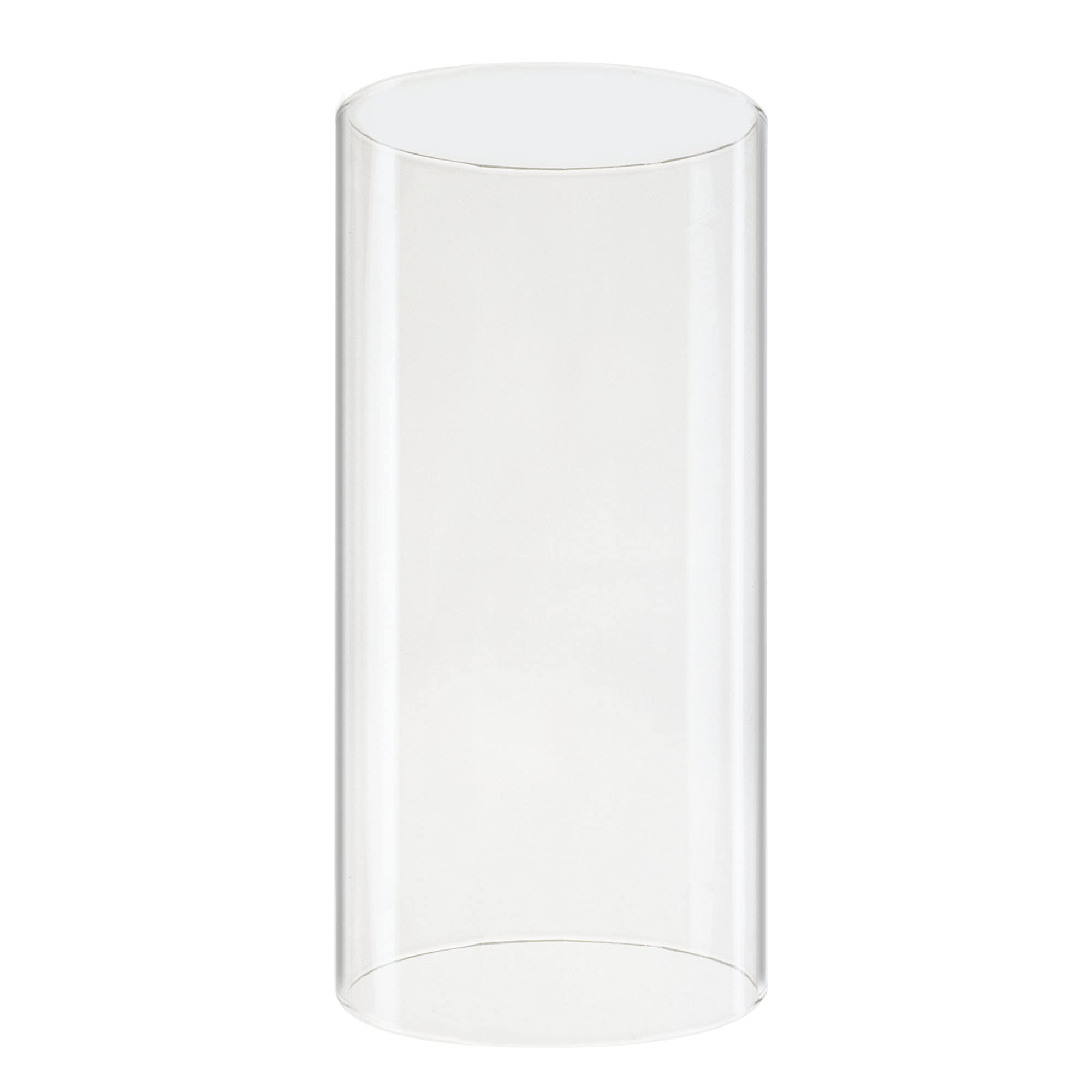 CYS EXCEL D-3 H-6 Glass Open Ended Hurricane Candleholder Bottomless Cylinder Sleeve Clear Chimney Shade Tube Cover, 1 Piece