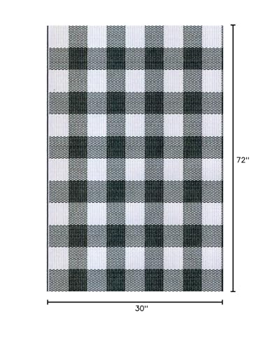 Mad Mats Buffalo Indoor/Outdoor Floor Mat (5' X 8', Black White)