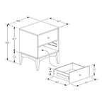 Baxton Studio Landis Mid-Century Modern Ash Walnut Finished Wood 2-Drawer Nightstand