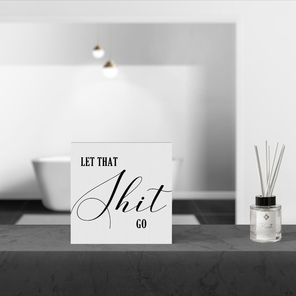 Funny Bathroom Decor Bathroom Signs Rustic Desk Decor Wood Box Sign Humor Bathroom Shelf Decor Restroom Sign Half Bathroom Decor