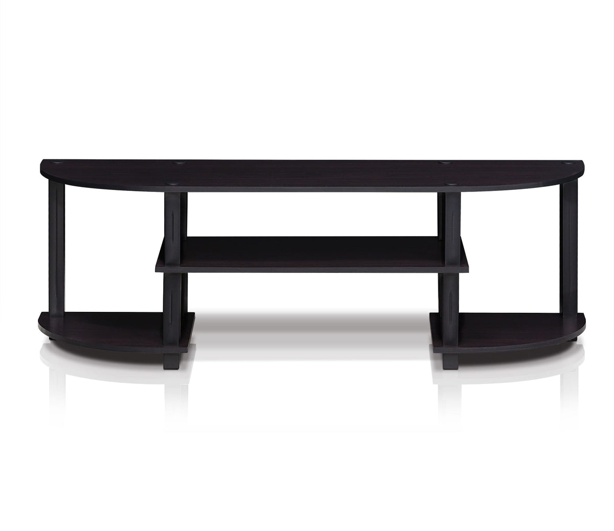 Furinno Turn-S-Tube Wide TV Entertainment Center, Dark Walnut