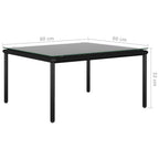 vidaXL Patio Lounge Set 6 Piece, Patio Furniture Set for Outdoor Garden Backyard Lawn, Sectional Sofa with Cushions, Corner Sofa, Black PVC