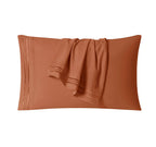 Clara Clark Bed Sheets, Premier 1800 Series 4 Piece Bed Sheet Set, Deep Pocket, Wrinkle, Fade, Stain Resistant, Luxury Soft Bedding Sheets & Pillowcases, Full, Burnt Sienna