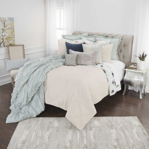 Rizzy Home Polyester Quilt 90"x92" Brown/Neutral Solid QLTBQ4835NT009092