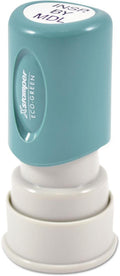 Xstamper ECO-GREEN ECO Round Custom Message, Pre-Inked/Re-Inkable, Five Colors