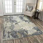Noble 6' X 9' Abstract Ivory/Gray/Brown/Beige Hand Knot Area Rug