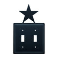 Village Wrought Iron Star Double Switch Cover