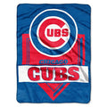 Northwest Mlb Chicago Cubs Royal Plush Raschel Throw, One Size, Multicolor