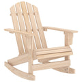 vidaXL Adirondack Rocking Chair for Patio & Garden - Solid Fir Wood Construction - Ergonomic Design - Classic Brown Finish - Easy Assembly - Weather Resistant