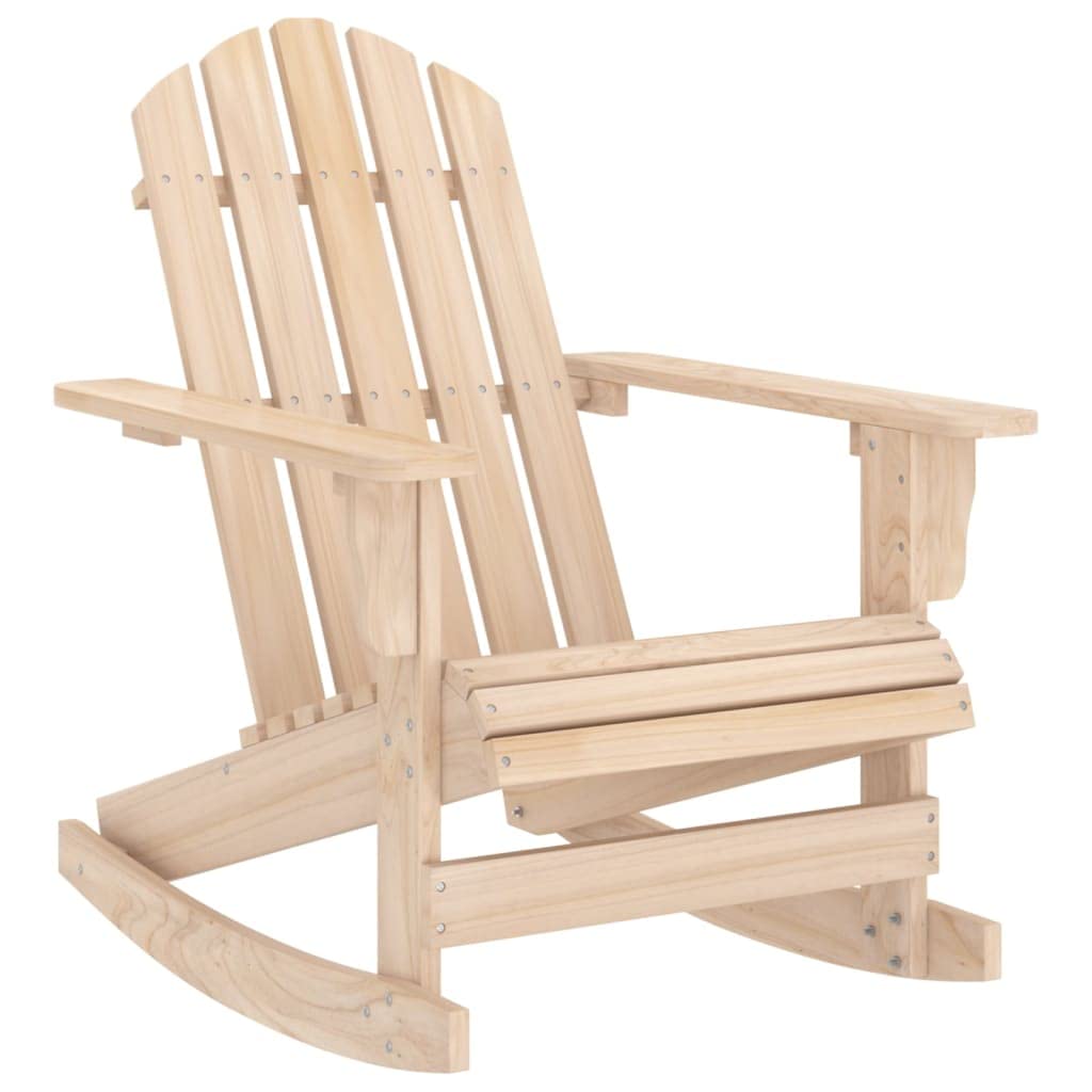 vidaXL Adirondack Rocking Chair for Patio & Garden - Solid Fir Wood Construction - Ergonomic Design - Classic Brown Finish - Easy Assembly - Weather Resistant