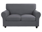 Searchi Stretch Sofa Cover Couch Covers, 2 Piece Armchair Slipcover With Separate Chair Cushion Cover, Washable Furniture Protector For Living Room(Armchair, Grey)
