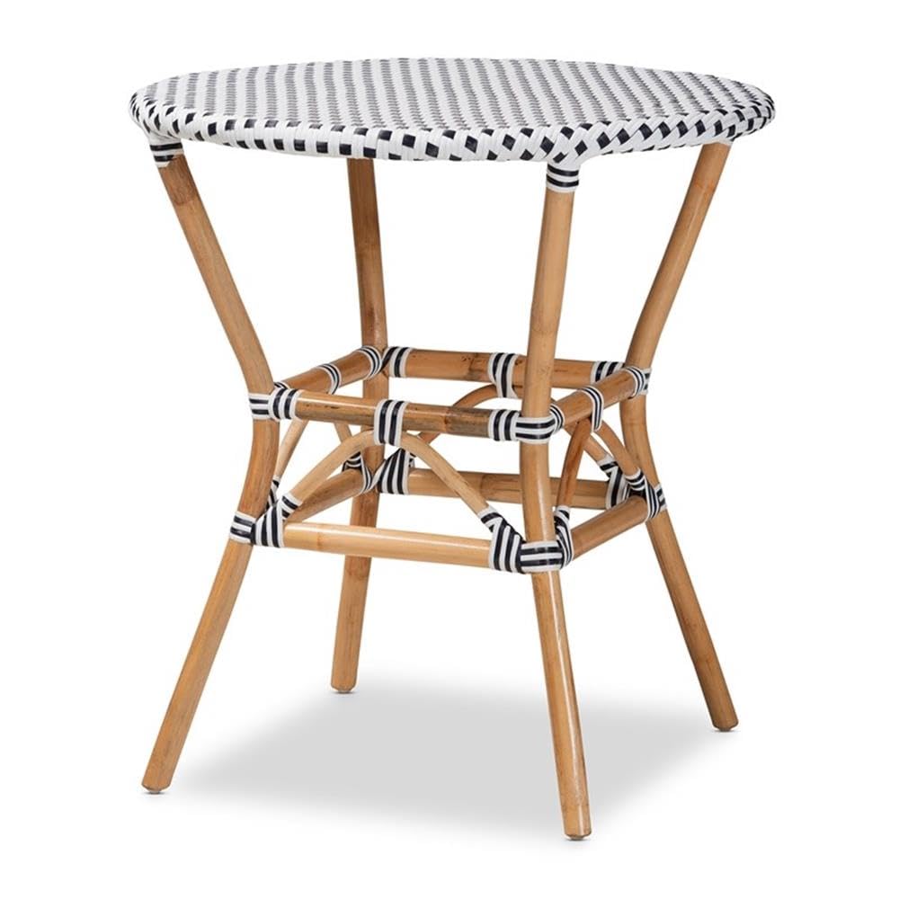 Baxton Studio French Provincial Dining Table with Black and White Finish
