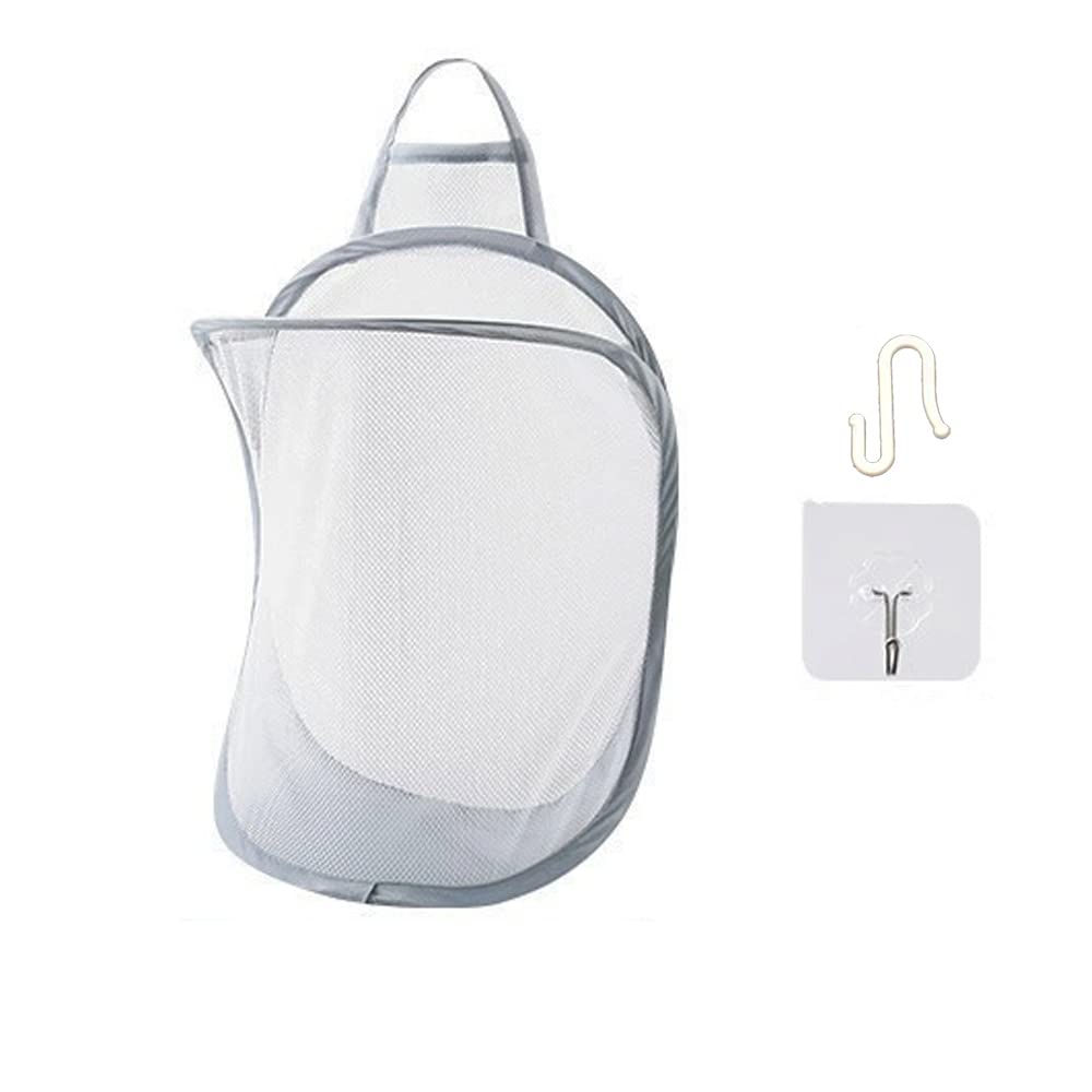 Mesh Collapsible Small Wall Laundry Baskets,Hanging Laundry Hamper,for Hotel, University Dormitory Use by HHSSALIN (1, CLASSIC)
