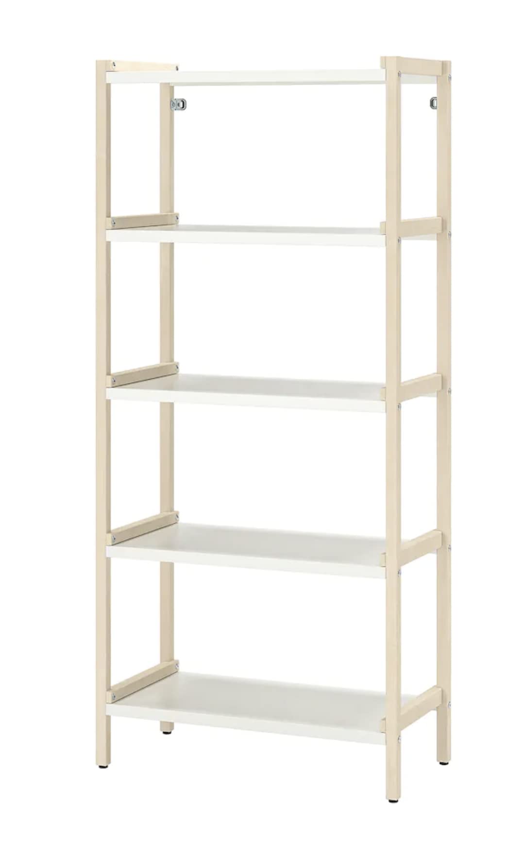 MARIAS KOMMERCE EKENABBEN Open Shelving Unit, aspen/white70x34x154 cm (27 1/2x13 3/8x60 5/8 )