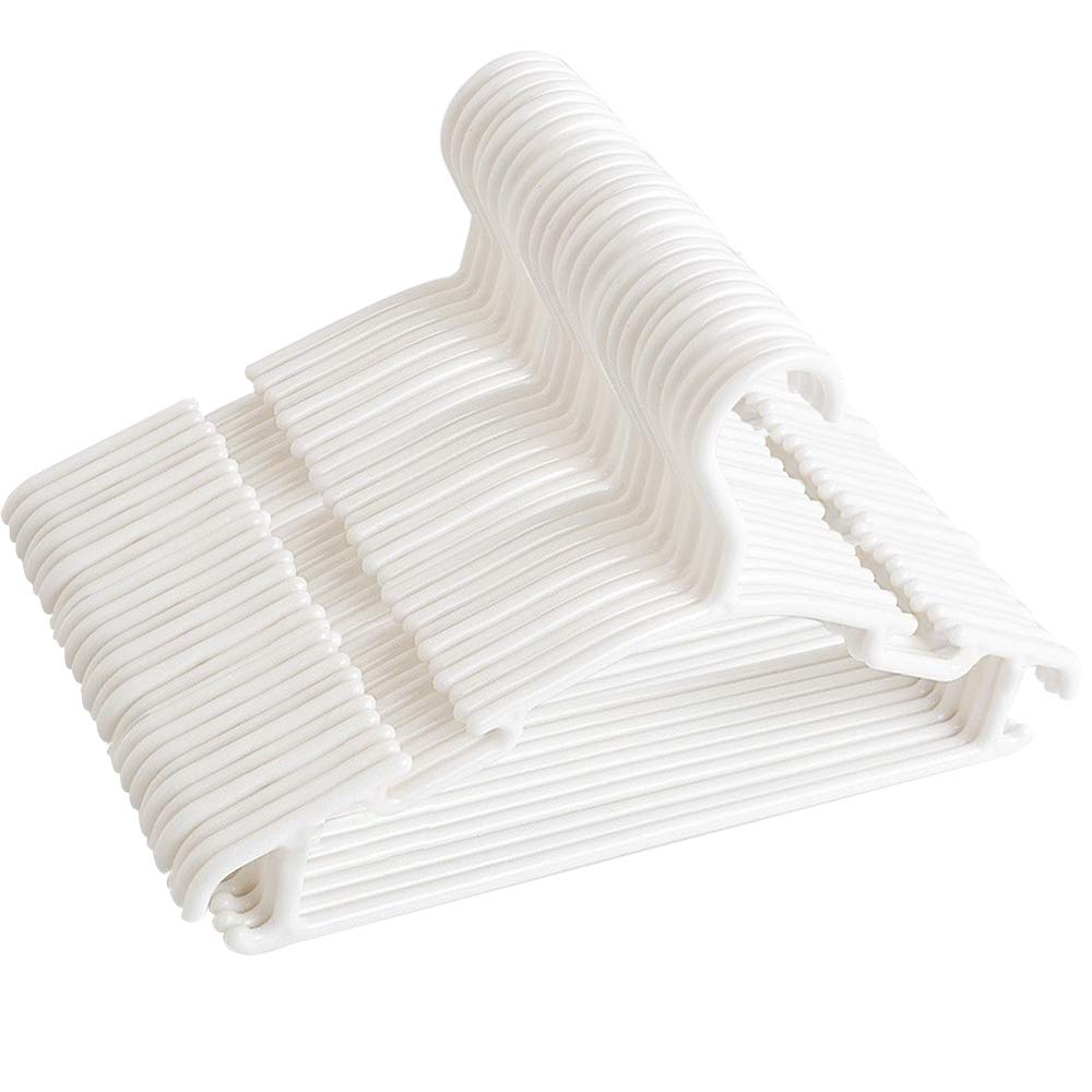 GoodtoU Baby Hangers for Closet 60 Pack White Plastic Baby Hanger Toddler Hangers