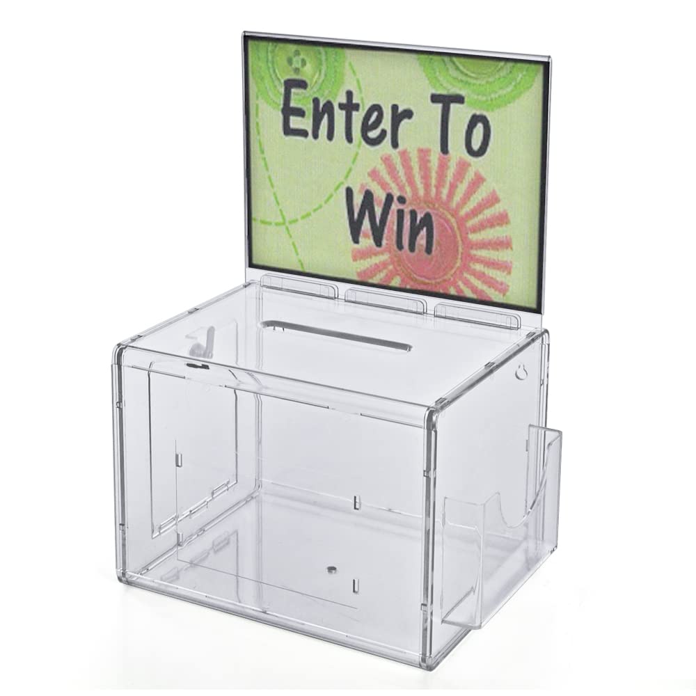 Azar Lottery Box, Clear, Extra Large