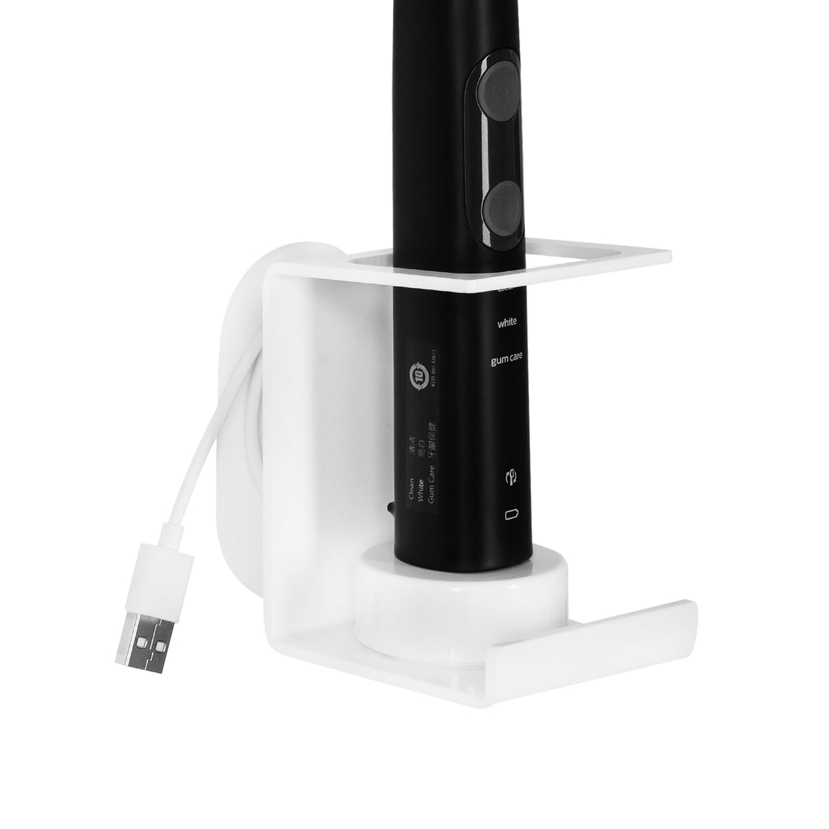Electric Toothbrush Holder Wall Mounted, Electric Toothbrush Cord Organizer Holds 1 Chargers, Self Adhesive Electric Toothbrush