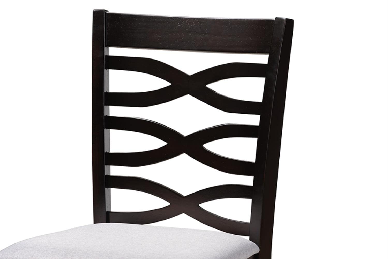 Baxton Studio Lanier Modern and Contemporary Gray Fabric Upholstered Espresso Brown Finished 5-Piece Wood Pub Set