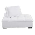 Modway Saunter Tufted Fabric Armless Chair, White