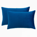 Rainroad Velvet Decorative Throw Pillow Covers Cushion Cover Pillow Case For Sofa Couch Bed Chair Soft Square Royal Blue Throw P