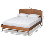 Baxton Studio Keagan Mid-Century Modern Transitional Walnut Brown Finished Wood Full Size Platform Bed