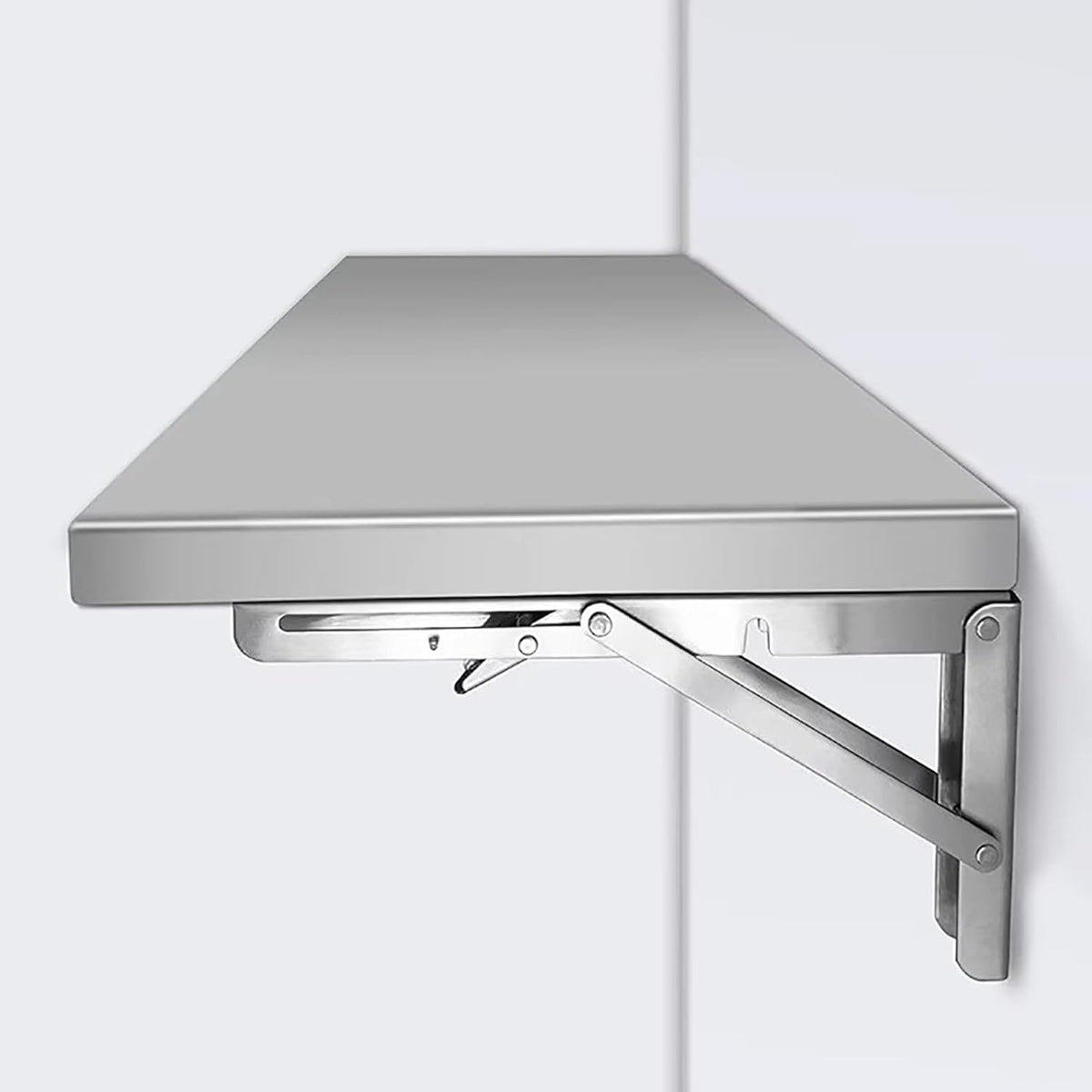 15 West 556030 Stainless Steel Folding Table,Wallmounted Drop Leaf Stand,Wall Mounted Folding Bench For Hospital, Hotel Home Of