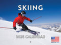 Skiing Calendar 2025 Monthly Wall Calender 12 Month | American Made In The Usa
