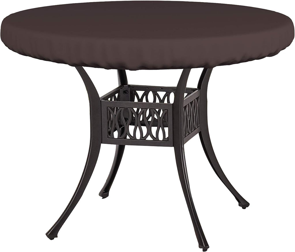 Covers & All Round Table Top Cover, 18 Oz Heavy Duty Waterproof Uv & Weather Resistant Patio Table Cover, Outdoor Table Cover For Patio Outdoor Furniture & Coffee Table (48' Diameter X 4' H, Coffee)