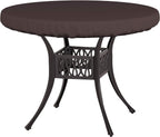 Covers & All Round Table Top Cover, 18 Oz Heavy Duty Waterproof Uv & Weather Resistant Patio Table Cover, Outdoor Table Cover For Patio Outdoor Furniture & Coffee Table (48' Diameter X 4' H, Coffee)
