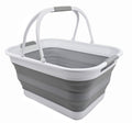 Sammart 29L(7.6 Gallon) Collapsible Tub With Handle-Portable Outdoor Picnic Basket-Space Saving Storage Container,Water Capacity