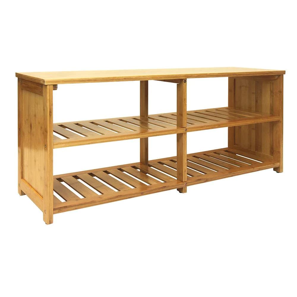 Oceanstar 10-Pair Bamboo Entryway Storage Bench(D0102Hhgp12.)