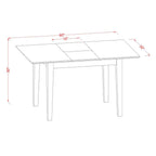 East West Furniture PSDU5-MAH-W 5 Piece Dining Table Set for 4 Includes a Rectangle Kitchen Table with Butterfly Leaf and 4 Dinette Chairs, 32x60 Inch, Mahogany
